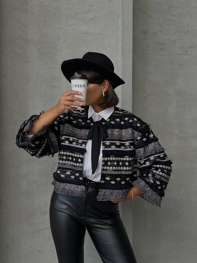 Wholesale Blouse with Tie Detail - Black