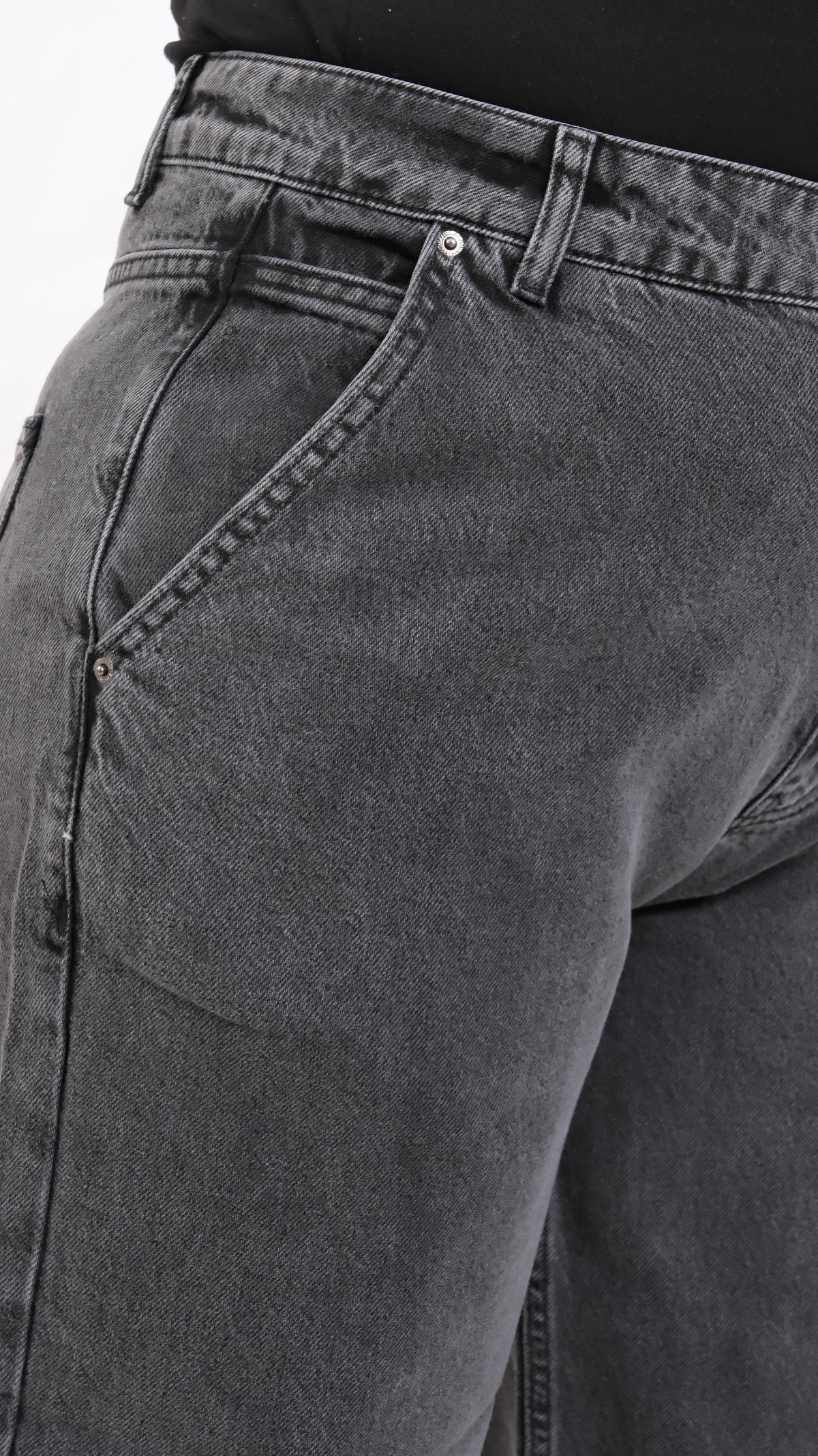High-Waisted Plus Size Anthracite Jean Pants