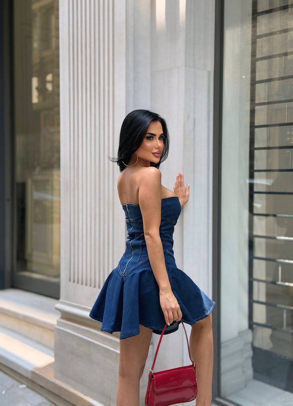 ROCHIE DENIM FĂRĂ BRETELE