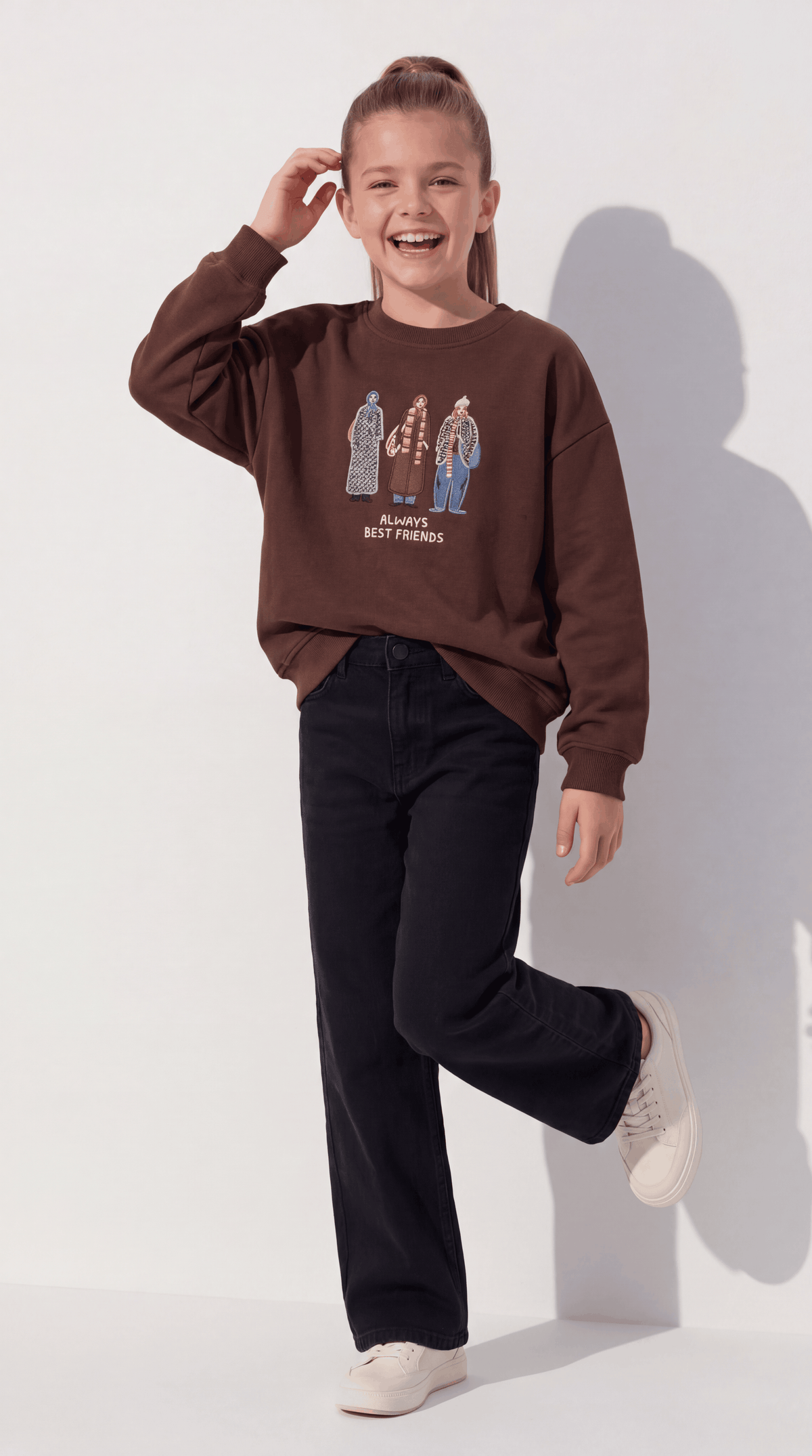 SWEAT 11-14  YAŞ ÜÇİP LR-9016-1 - Siyah