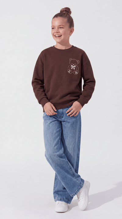 SWEAT 11-14 YAŞ ÜÇİP LR-9026-1 - Ekru