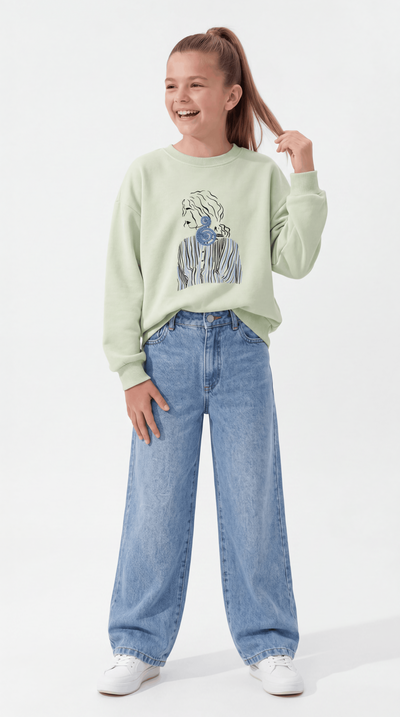 SWEAT 11-14 YAŞ ÜÇİP LR-9076-1 - Ekru