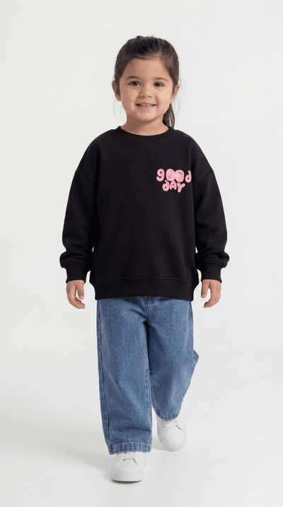 SWEAT 3-6 YAŞ ÜÇİP LR-8566 - Siyah