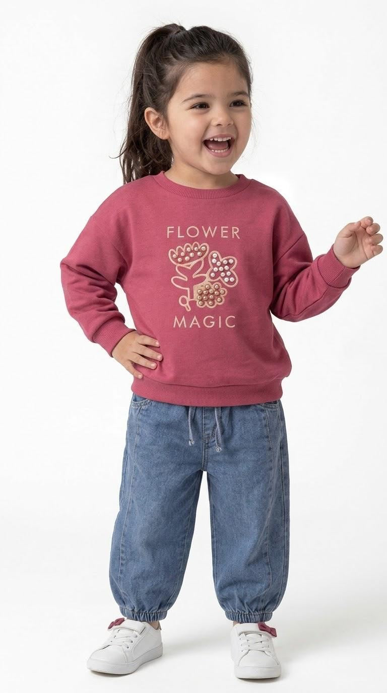 SWEAT 3-6 YAŞ ÜÇİP LR-8616 - Ekru