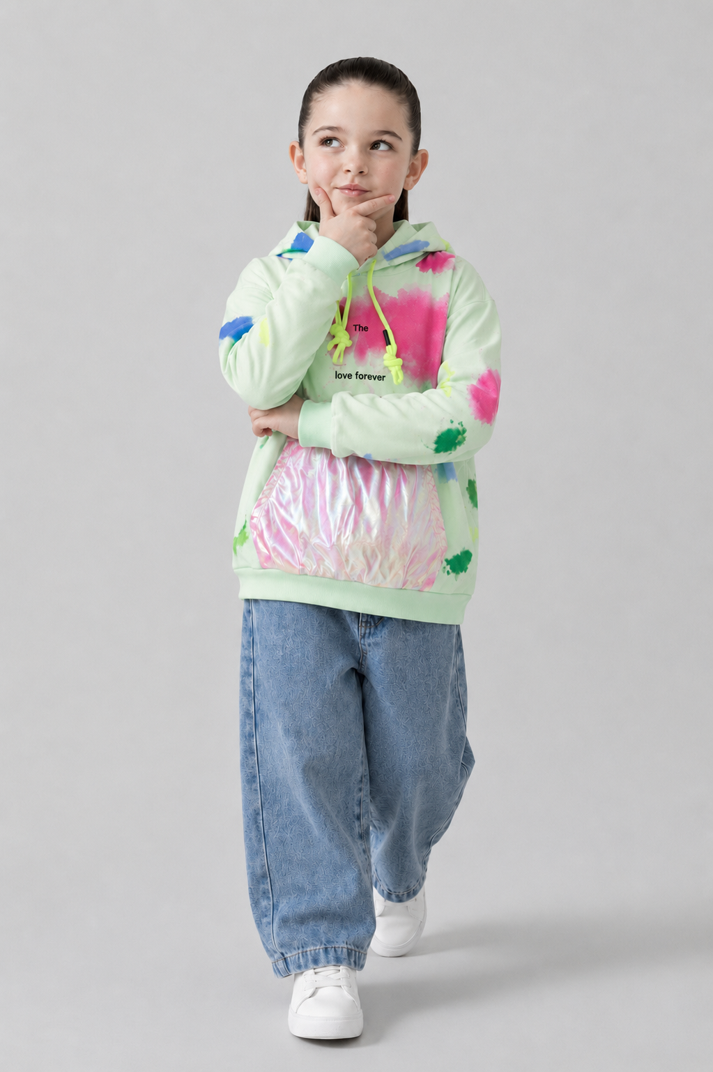 SWEATSHIRT 6-9 Ani Două Fire LR24-0531 - Verde Deschis