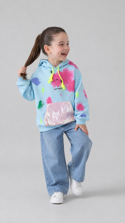 SWEATSHIRT 6-9 Ani Două Fire LR24-0531 - Verde Deschis