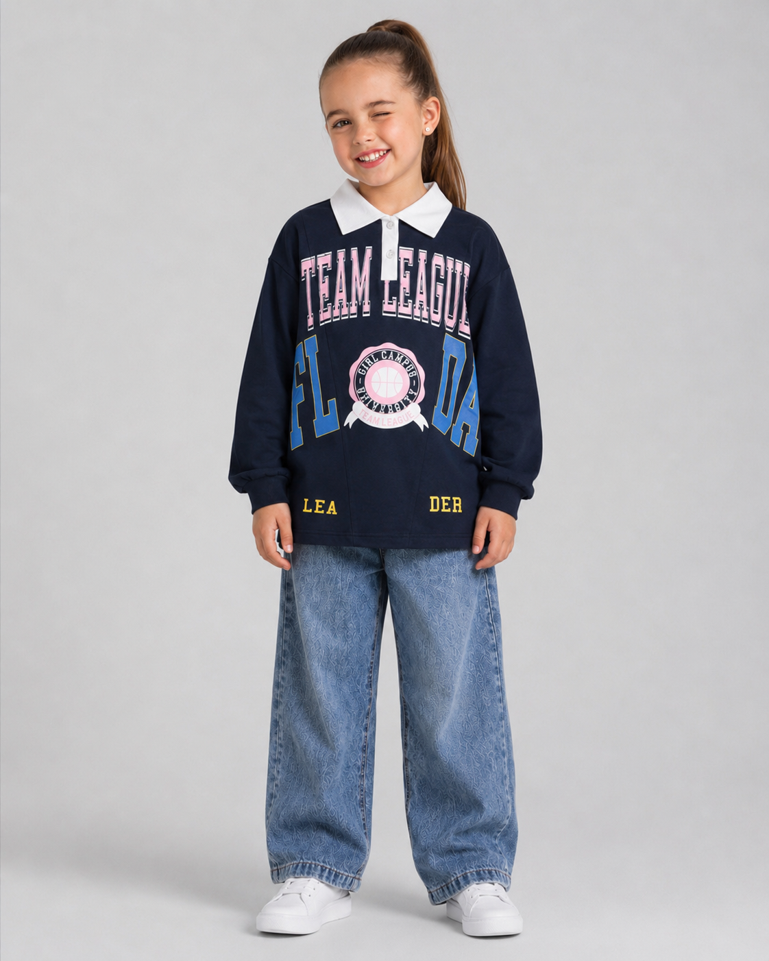 SWEATSHIRT 6-9 Ani Două Fire LR-0532 - Albastru Pal