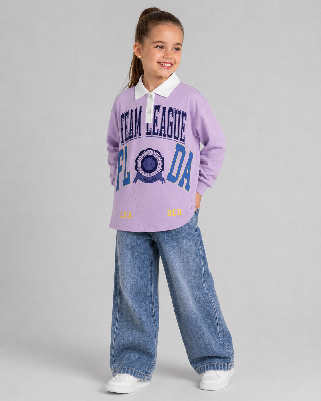 SWEATSHIRT 6-9 Ani Două Fire LR-0532 - Albastru Pal