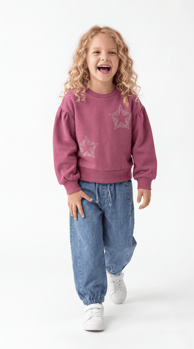SWEAT 7-10 YAŞ DİYAGONEL ÜÇİP LR-9066 - Kahve