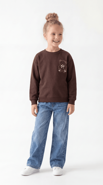 SWEAT 7-10 YAŞ ÜÇİP LR-9026 - Ekru