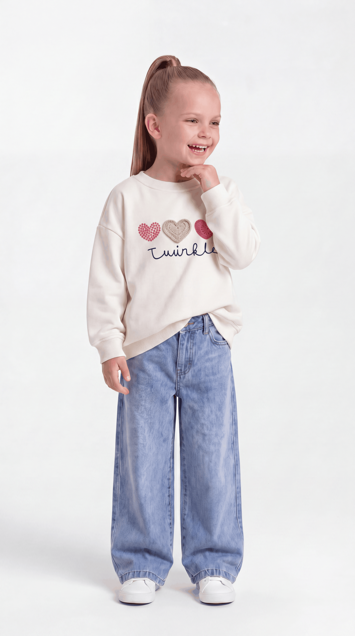 SWEAT 7-10 YAŞ ÜÇİP LR-9096 - Ekru