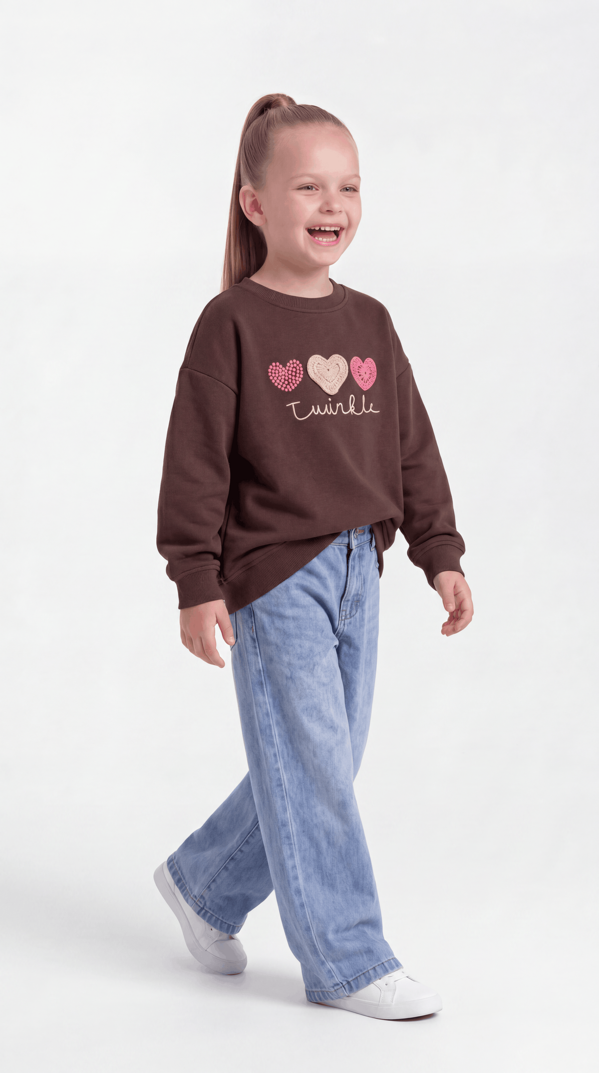 SWEAT 7-10 YAŞ ÜÇİP LR-9096 - Kahve