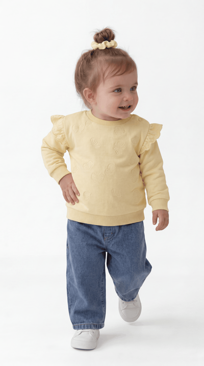 SWEAT 9-24 AY DİYAGONEL İKİİP LR-8076 - Ekru