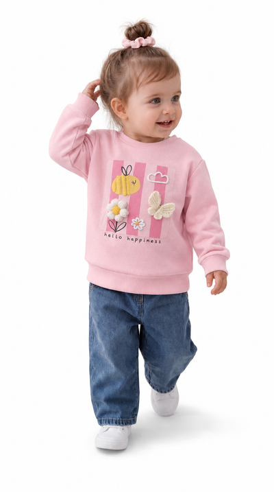 SWEAT 9-24 AY DİYAGONEL İKİİP LR-8096 - Ekru