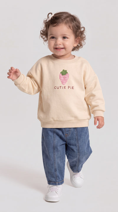 SWEAT 9-24 AY  DİYAGONEL LR-8116 - Ekru