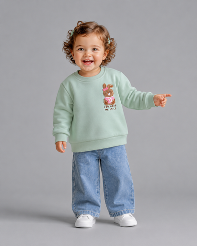 SWEATSHIRT 9-24 Luni Diagonală Trei Fire LR-01085 - Latte