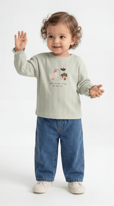 HANORAC 9-24 LUNI NURŞAH JACQUARD KNIT LR-8036 - Verde