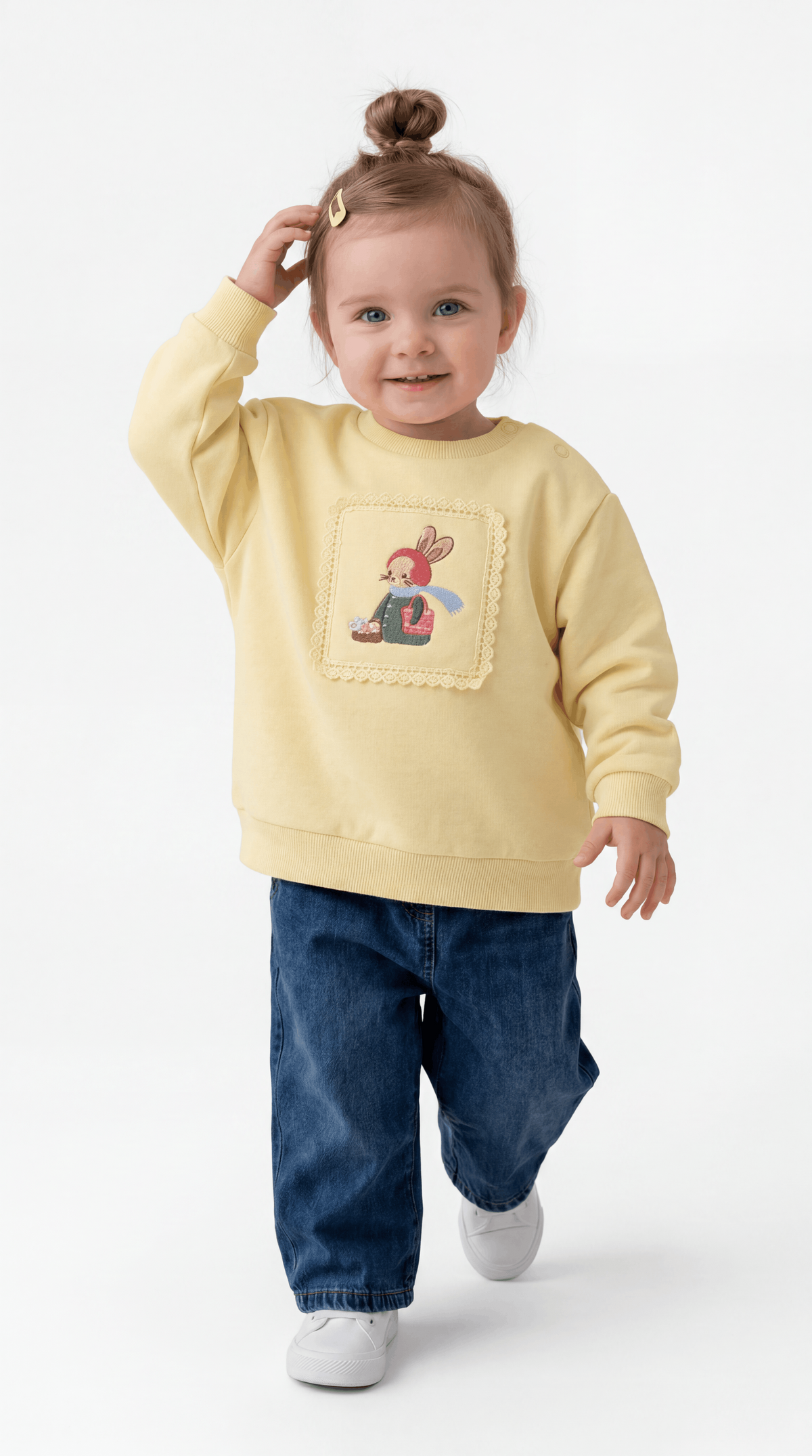 SWEAT 9-24 AY ÜÇİP LR-8016 - A.sari