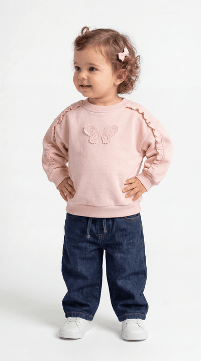 SWEAT 9-24 AY ÜÇİP LR-8026 - Açık Sarı