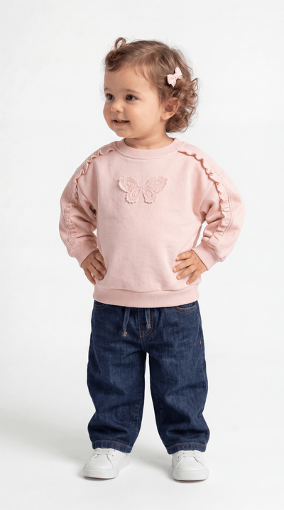 SWEAT 9-24 AY ÜÇİP LR-8026 - Ekru