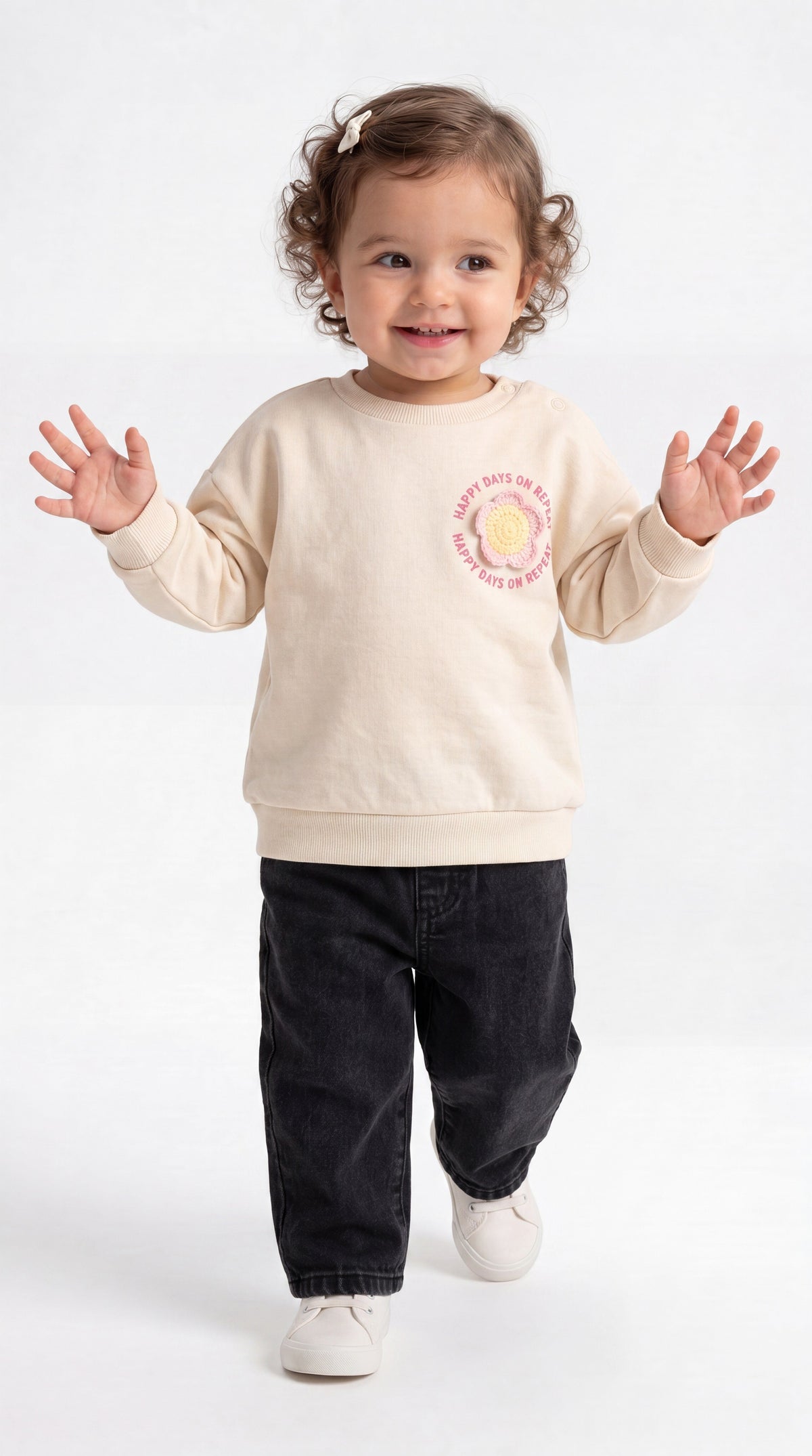 SWEAT  9-24 AY ÜÇİP LR-8086 - Pembe
