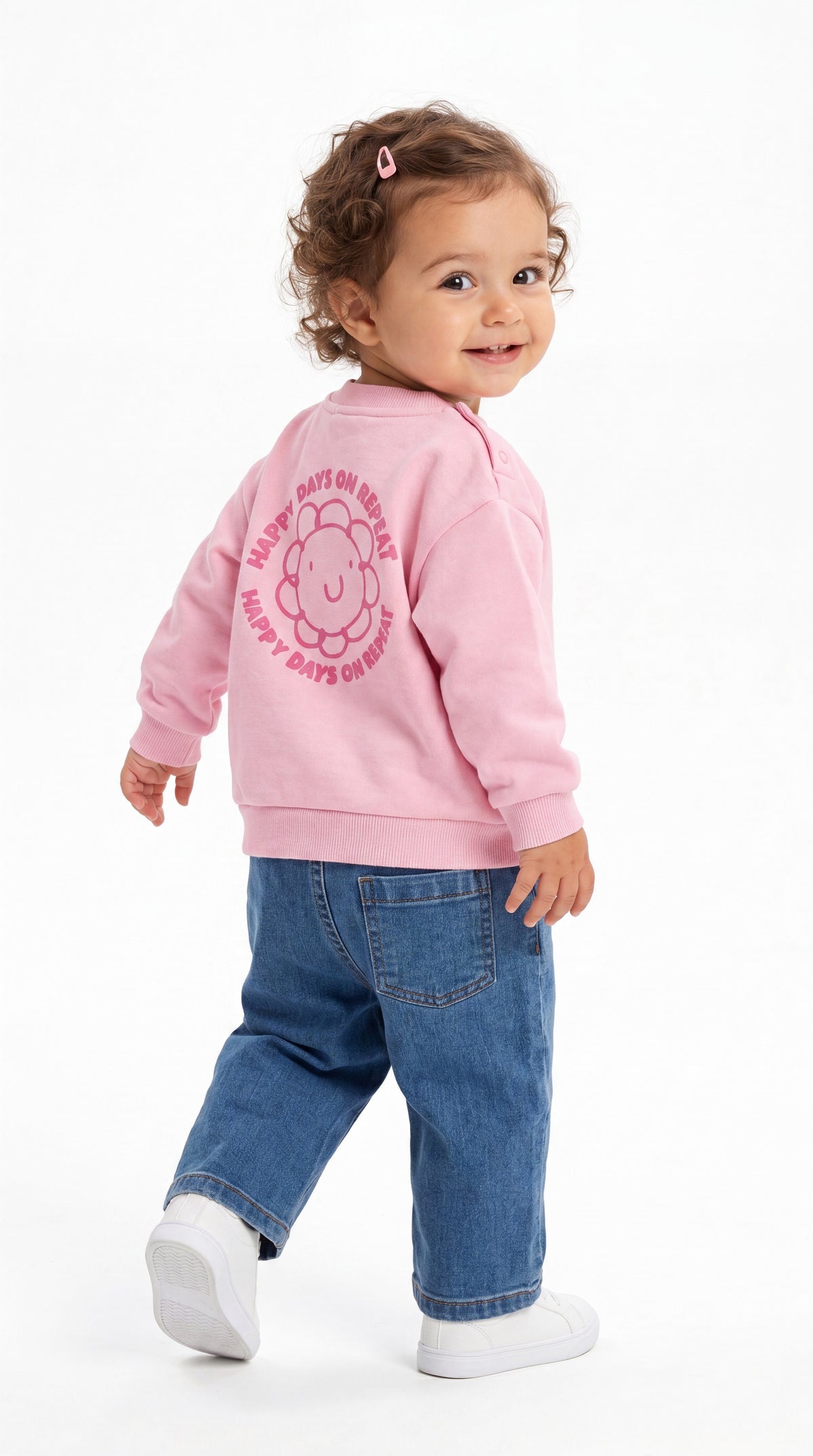 SWEAT  9-24 AY ÜÇİP LR-8086 - Pembe