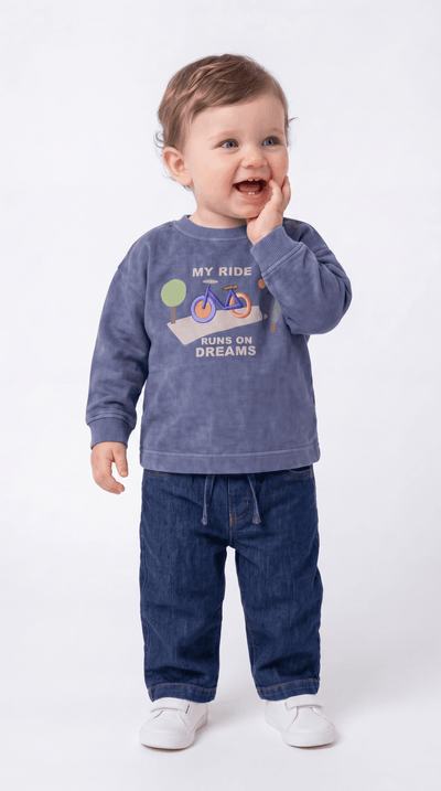 SWEAT 9-24 AY YIKAMALI ÜÇİP G-10026 - Bej