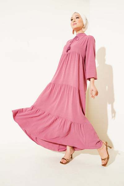 Rochie T1627 cu guler și decorații - A.Roz