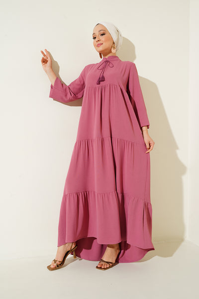 Rochie T1627 cu guler și decorații - A.Roz