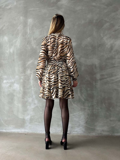 Rochie cu dungi leopard en-gros - Piatră