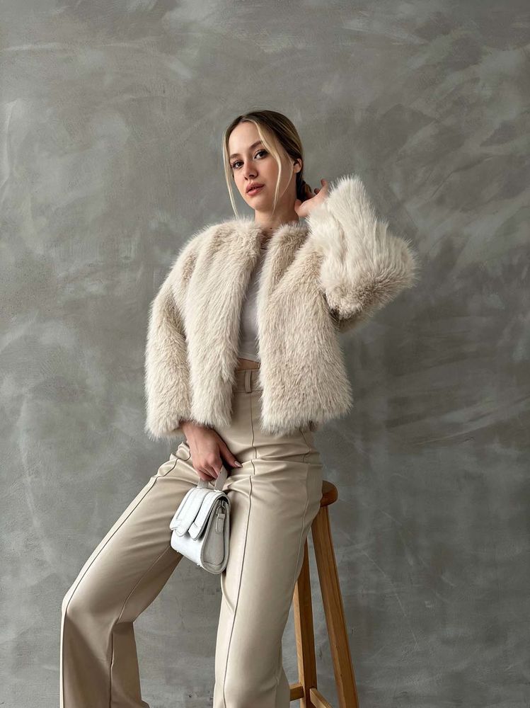 Topshow Stone Faux Fur Wholesale Jacket | F1615