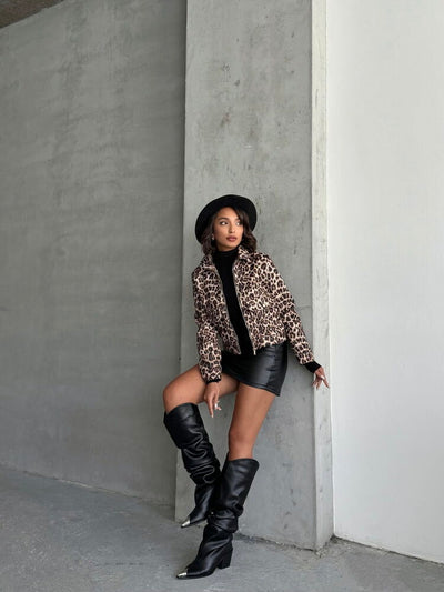 Stamp Wholesale Coat - Stone Leopard