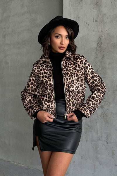 Stamp Wholesale Coat - Stone Leopard