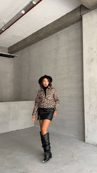 Stamp Wholesale Coat - Stone Leopard