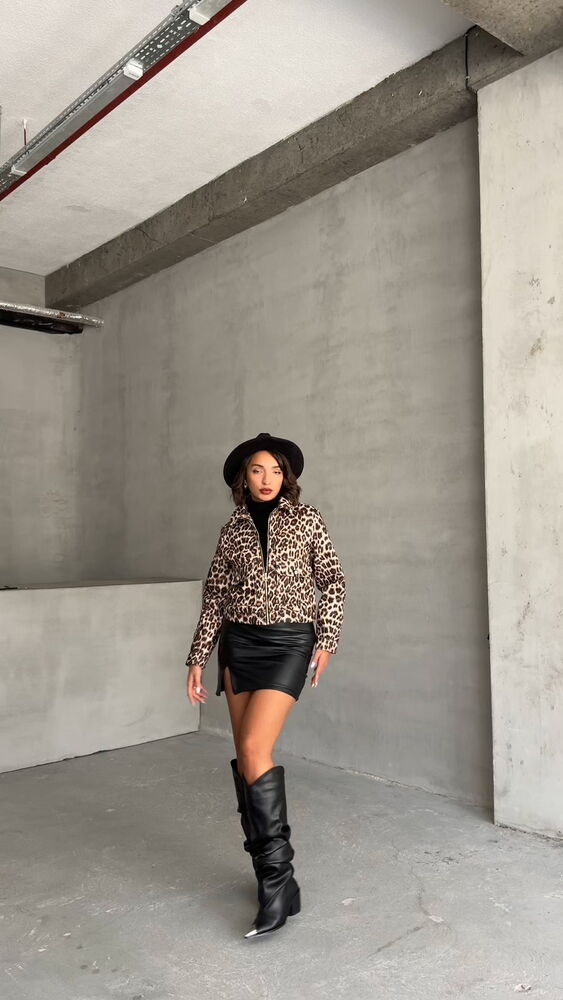 Stamp Wholesale Coat - Stone Leopard