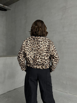 Kaşe Toptan Mont - Taş Leopar
