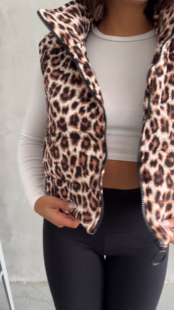 Wholesale Vest - Stone Leopard