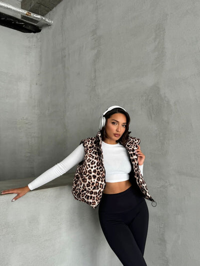 Wholesale Vest - Stone Leopard