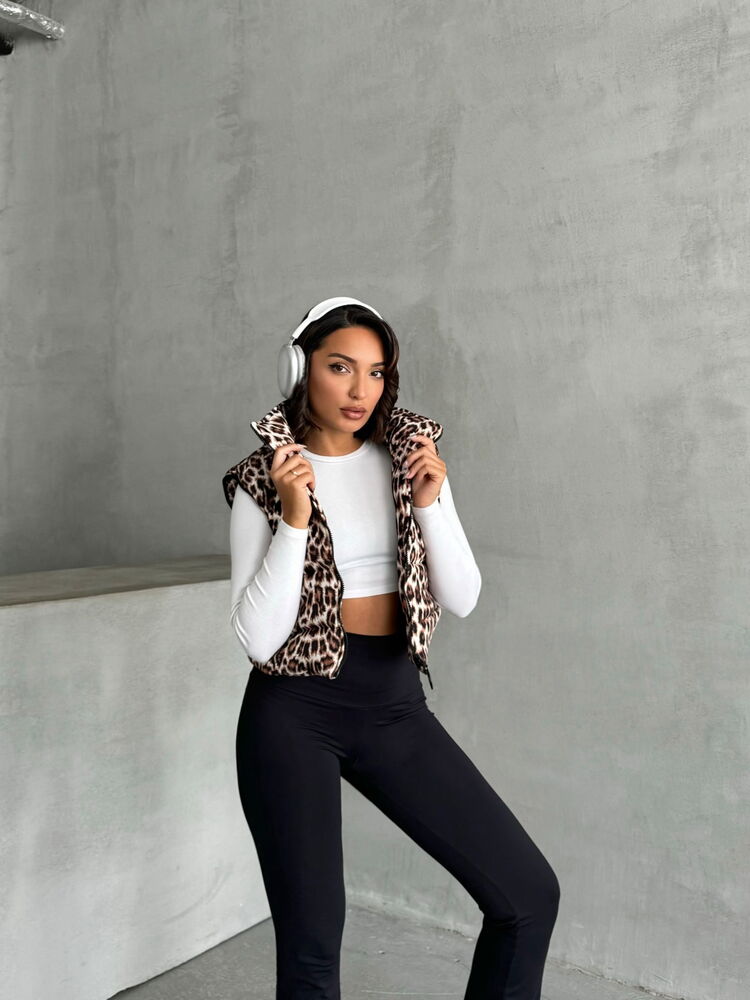 Wholesale Vest - Stone Leopard