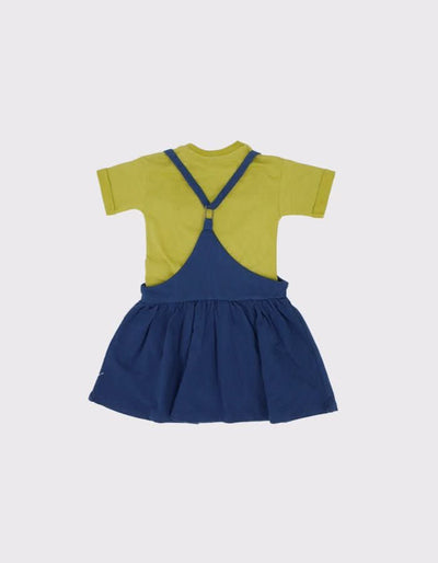 Tişörtlü Kız Çocuk Tulum Elbise | RG Brand | 6 Ay–4 Yaş | RG165 - YEŞİL