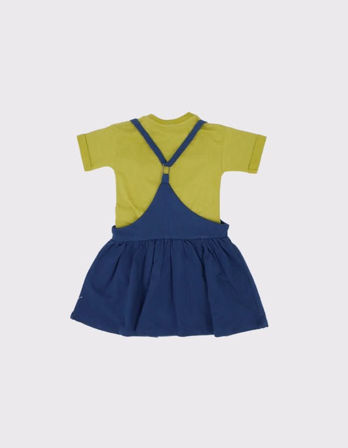 Tişörtlü Kız Çocuk Tulum Elbise | RG Brand | 6 Ay–4 Yaş | RG165 - YEŞİL