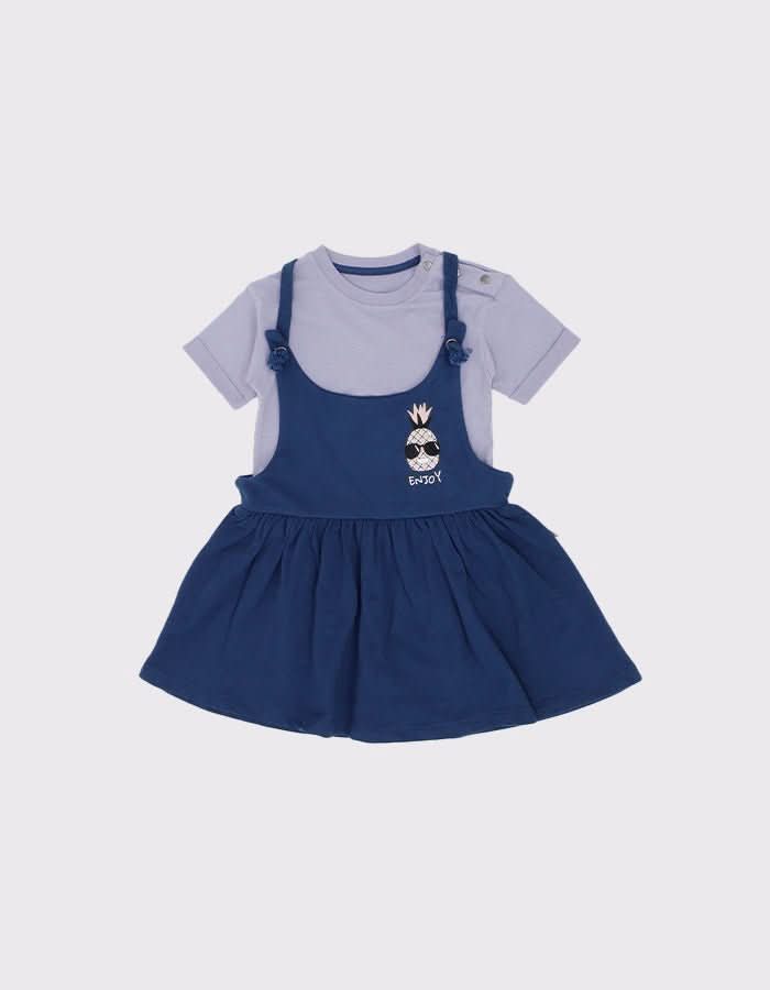Tişörtlü Kız Çocuk Tulum Elbise | RG Brand | 6 Ay–4 Yaş | RG165 - YEŞİL