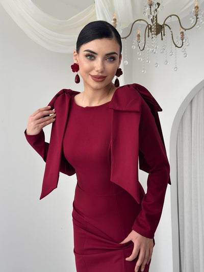 Tıv Bağcık & Düğme Detaylı Elbise