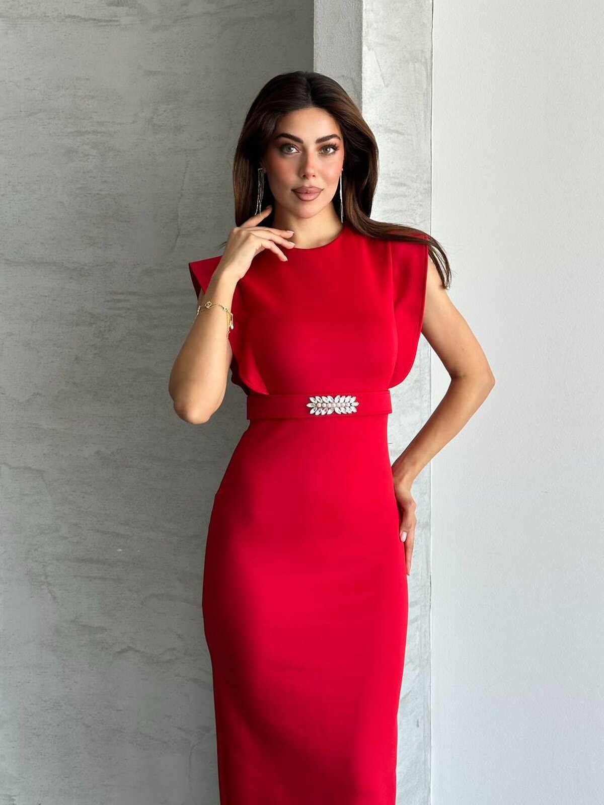 ROCHIE ELEGANTĂ SIMPLĂ CU DETALIU CATARAMĂ