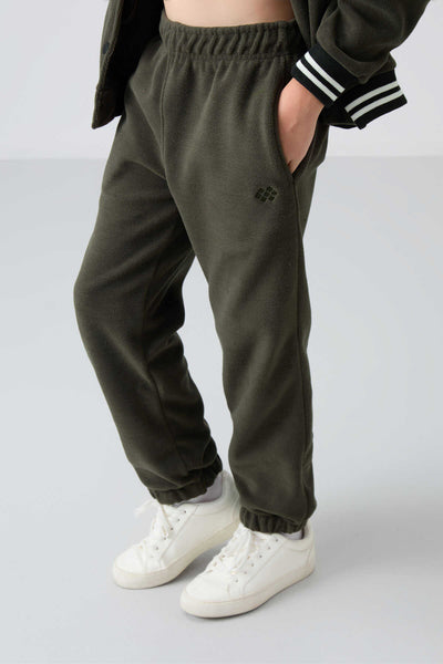 Tommylife Toptan 7-15 Yaş Jogger Standart Kalıp Kız Çocuk Eşofman Alt 75155 Haki