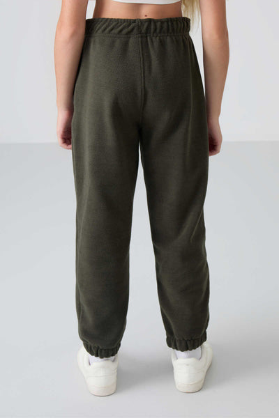 Tommylife Toptan 7-15 Yaş Jogger Standart Kalıp Kız Çocuk Eşofman Alt 75155 Haki