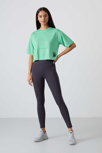 Colanți modelatori Tommylife, antracit, cu talie înaltă și croială slim fit, pentru femei, cu picior îngust - 94011