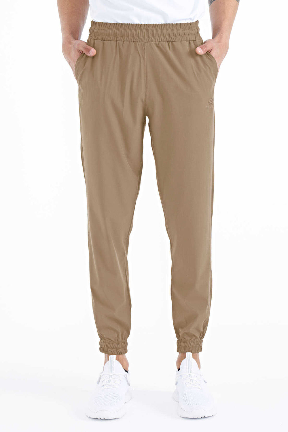 Tommylife Toptan Bej Erkek Basic Cepli Bağcıklı Rahat Form Lastik Paça Eşofman Altı - 84826