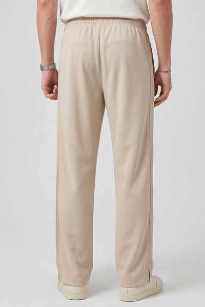 Pantaloni de trening palazzo pentru bărbați, bej, cu curea, croială confortabilă, Tommylife, en-gros - 82196