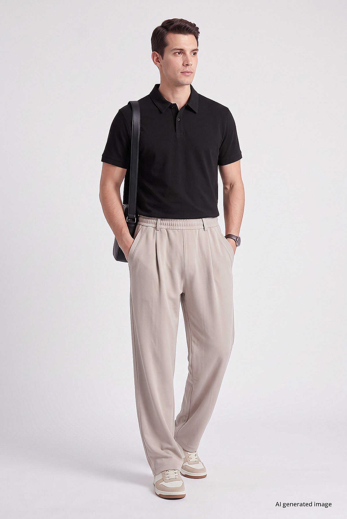 Tommylife Toptan Bej Rahat Form Erkek Palazzo Pantolon - 82199